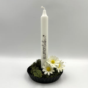Kerze mit Kerzenhalter „Blumenliebe“
