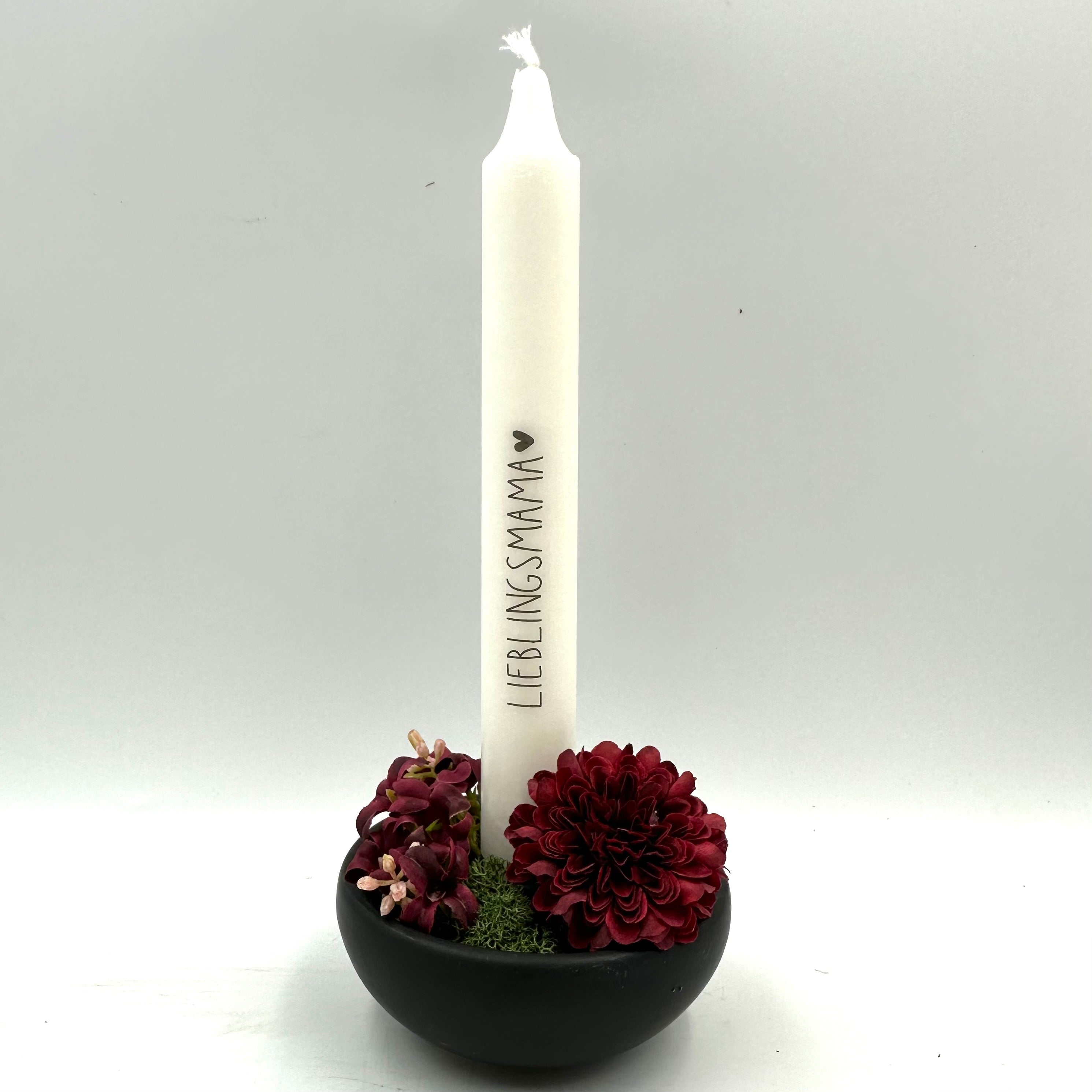 Kerze mit Kerzenhalter „Lieblings Mama“