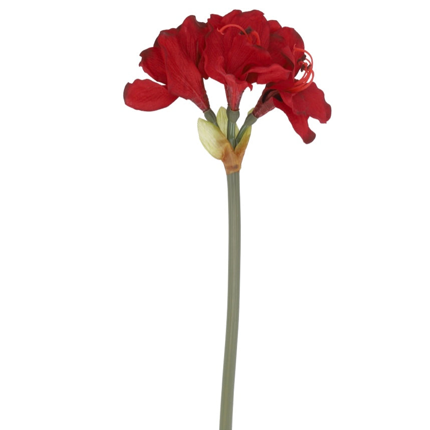 Amaryllis - künstlich - rot - 3 Blüten