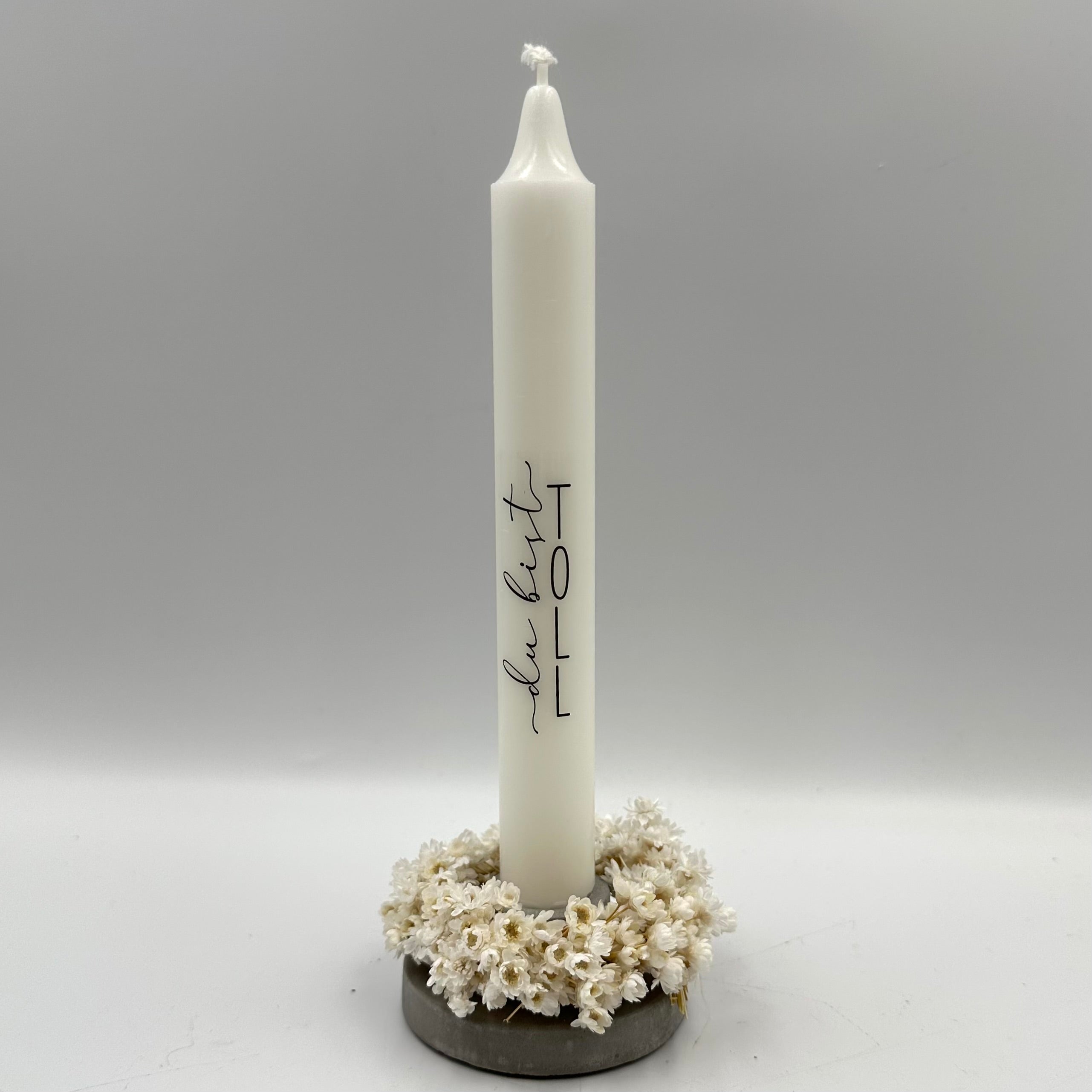 Kerze mit Kerzenhalter „Du bist toll“