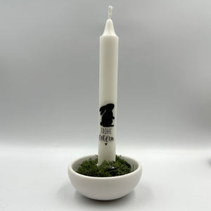 Kerze mit Kerzenhalter „Häschen“
