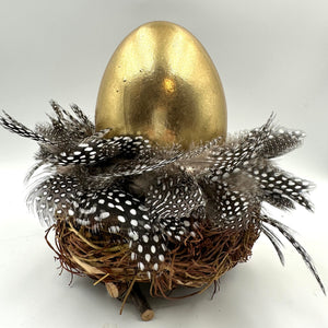 Osterset „Ei im Nest “ - gold