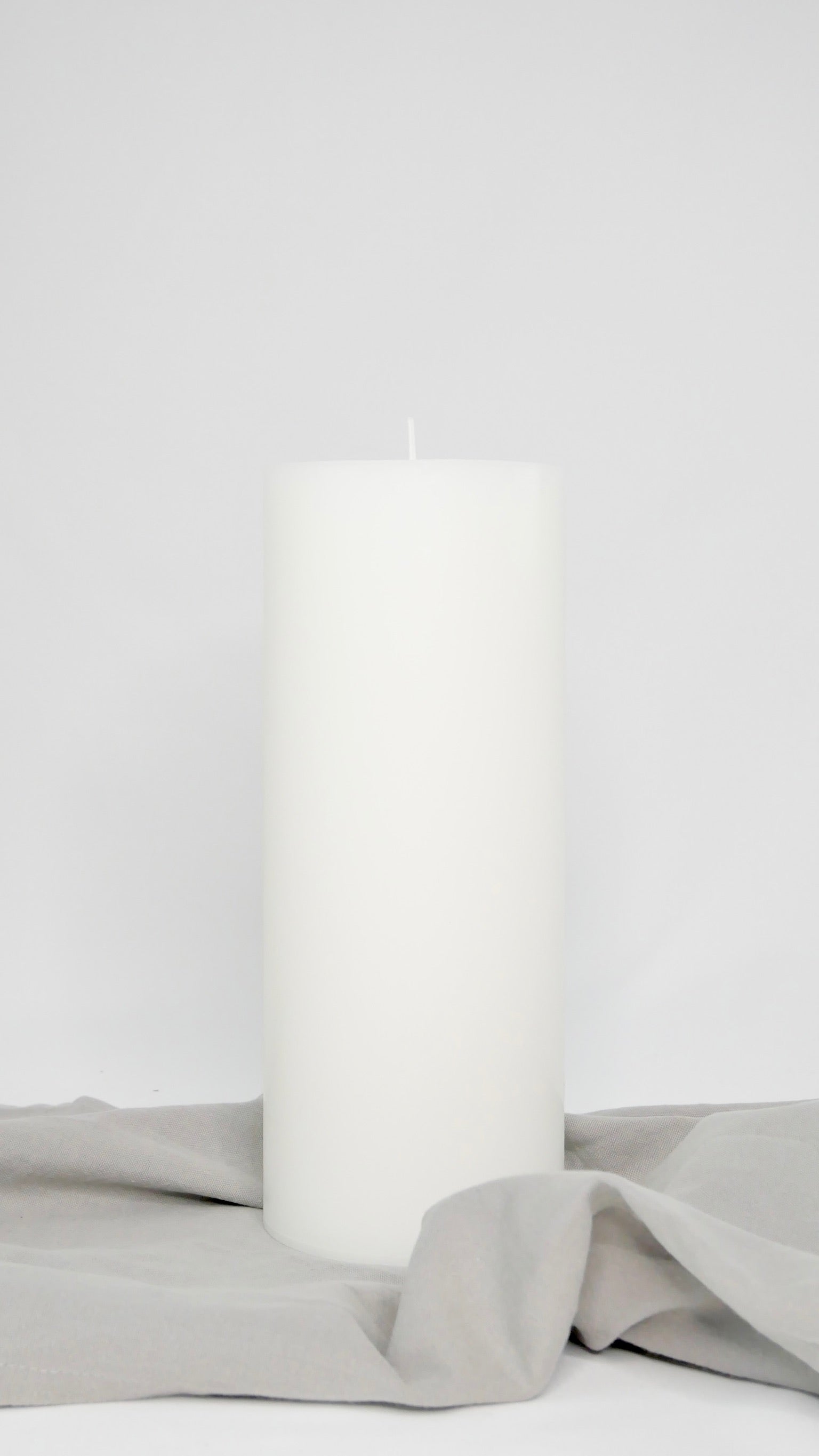 Edelkerze - weiß - 10x25 cm