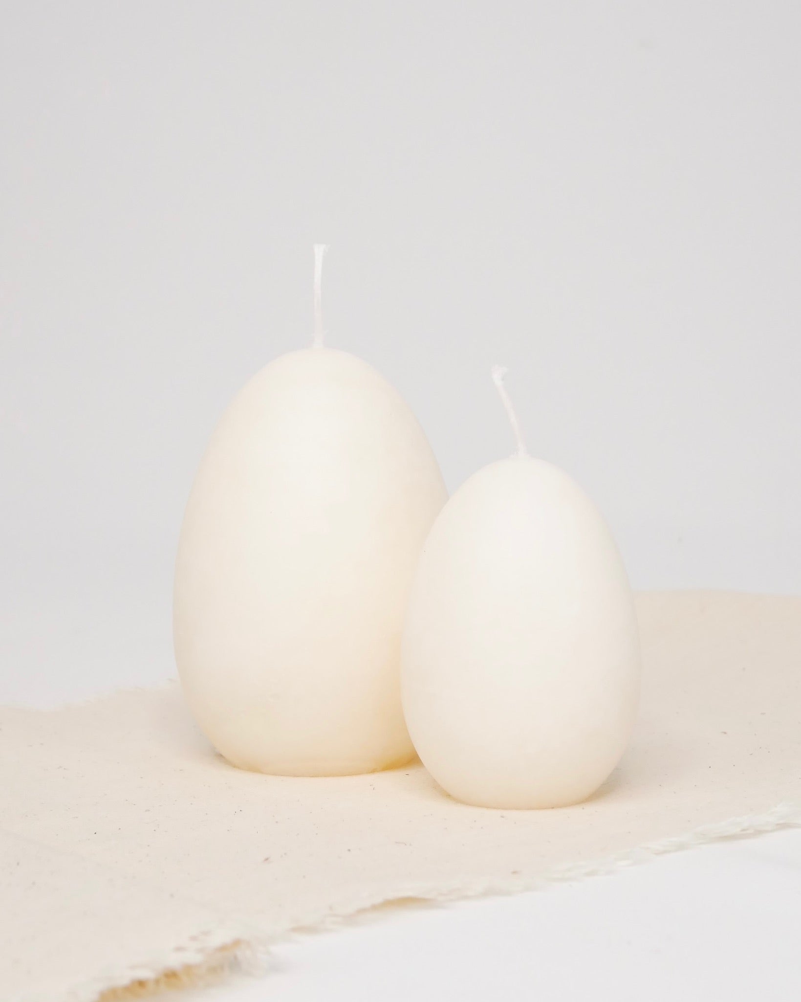 Eierkerze - weiß - klein