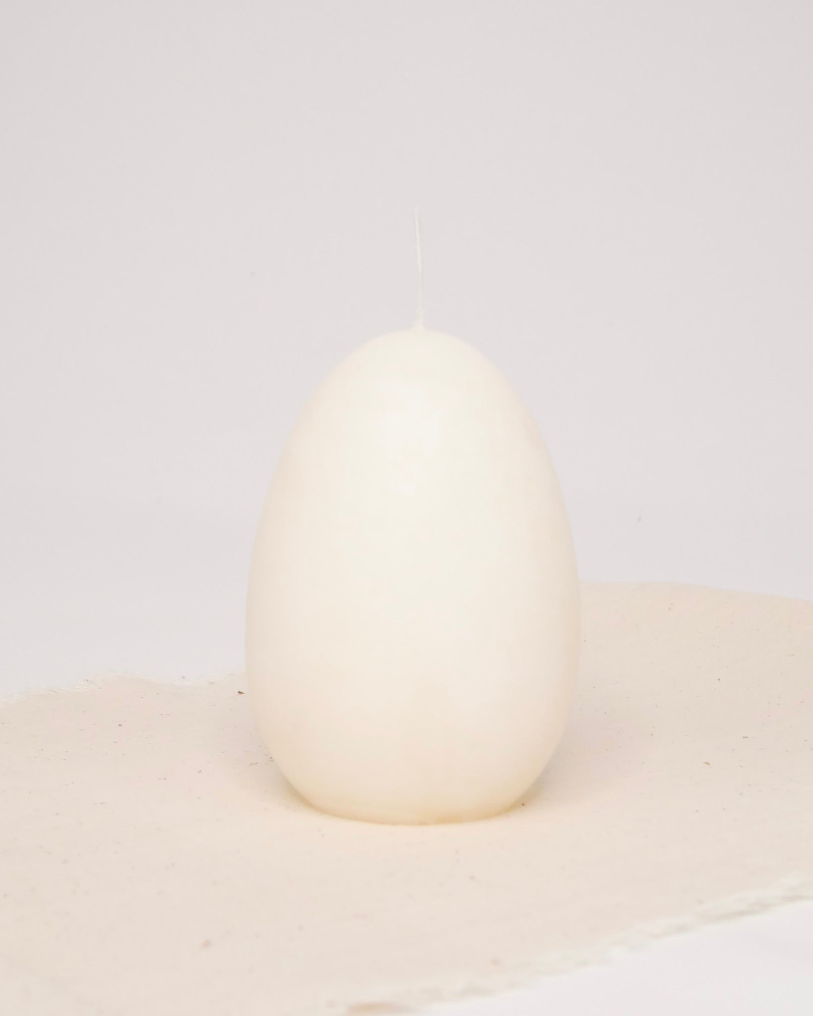 Eierkerze - weiß - groß